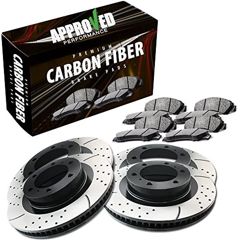 Approved Performance C1456 Front & Rear Kit Performance Drilled/Slotted Brake Rotors and Ceramic Pads Fits V6 Models Only