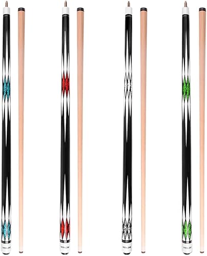 Miniatura 13 de Palo de billar de arce canadiense de 58 pulgadas (multicolor, 18 onzas, 19 onzas, 20 onzas, 21 onzas) Blanco,Azul,Púrpura,Verde,Rojo -,Juego de 2