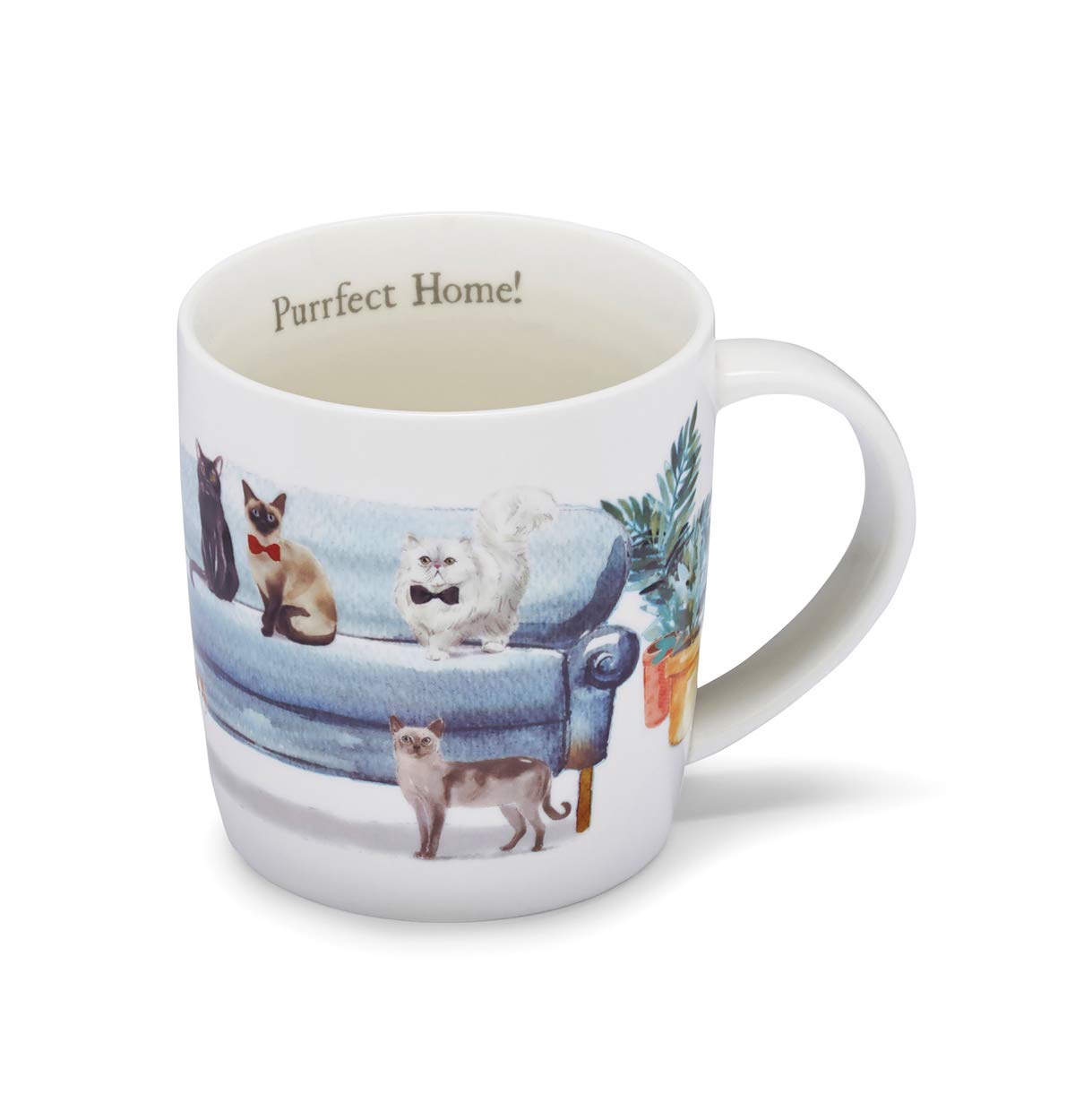 Cooksmart British Designed Barrel Coffee Mug | Ceramic Coffee Mugs for Home or Work | Large Mugs for Hot Drinks | Tea and Coffee Cups - Purfect Home