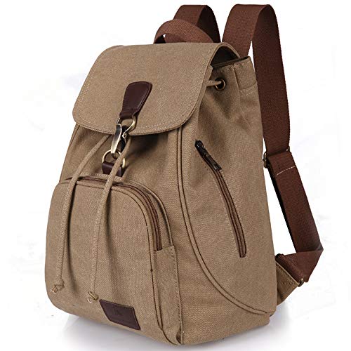 Mochila casual de señoras en color caqui ideal para viajes cotidianos y uso escolar diario 2