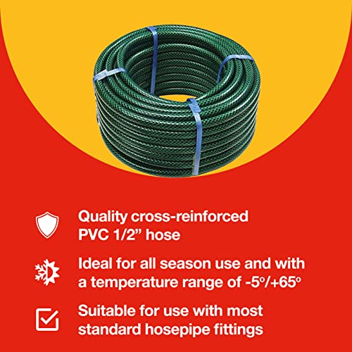 Amtech - Garden Hose for Outdoor Cleaning and Watering in All Seasons, Home DIY, Long Lasting and Durable, Easy to Clean, Suitable for Most Standard Hose Pipe Fittings (30m) 3 Amtech - Garden Hose for Outdoor Cleaning and Watering in All Seasons, Home DIY, Long Lasting and Durable, Easy to Clean, Suitable for Most Standard Hose Pipe Fittings (30m) - Image 3