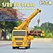 WANZRXX 15 Channel RC Crane 1/20 Remote Control Construction Vehicle Extendable Crane Arm 2.4G Fully Functional Engineering Truck Toy Hook Up and Down Tractor Toy with Light & Sound 2 Batteries