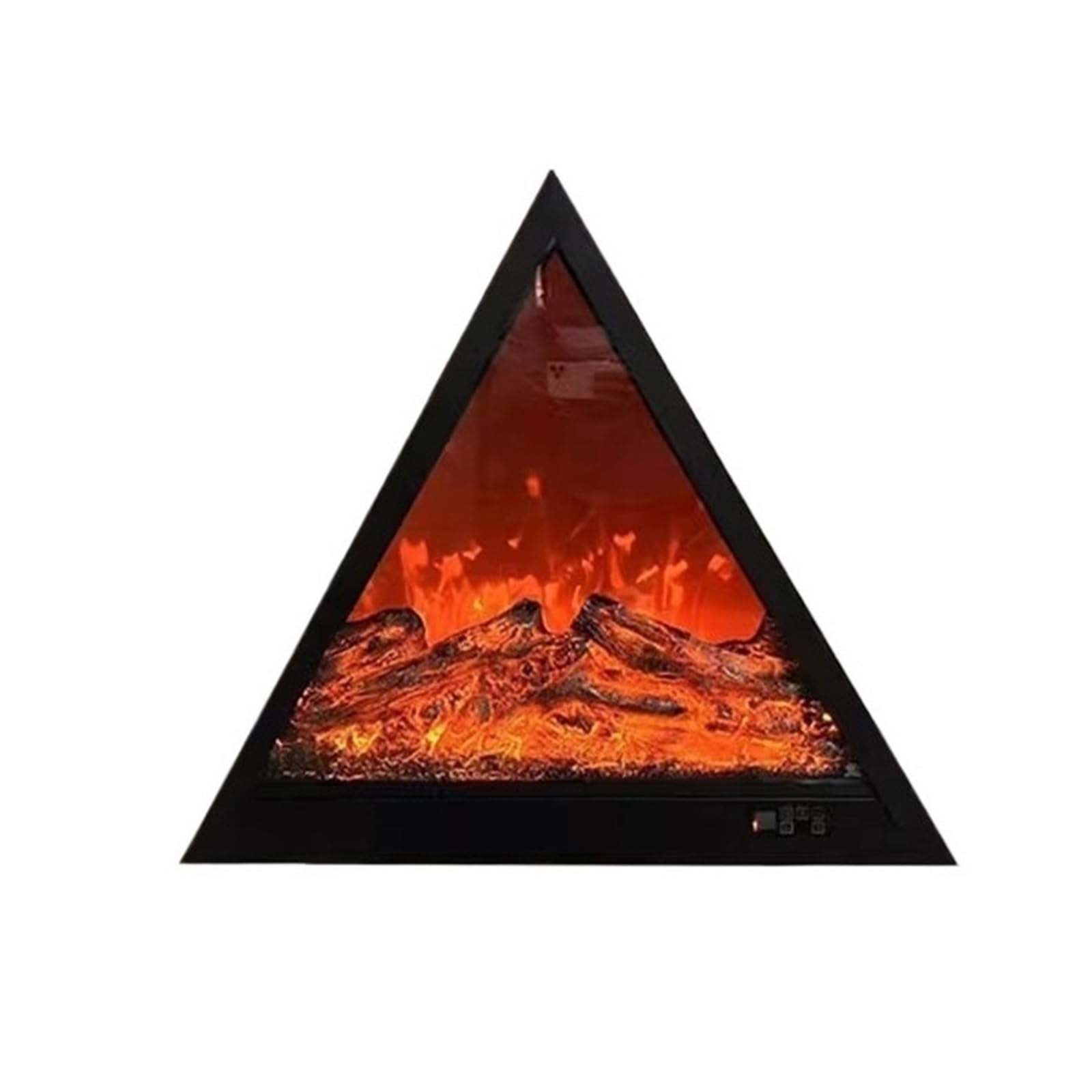 WANGHAI-666 Electric Fireplaces LED Simulation Flame Fireplace Insert Triangle Wall Mounted Decorative Fireplaces(Small)