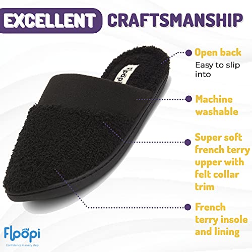 Floopi Womens Super Soft Closed Toe Clog Slippers with French Terry Upper/Insole, Memory Foam and Rubber Outsole2