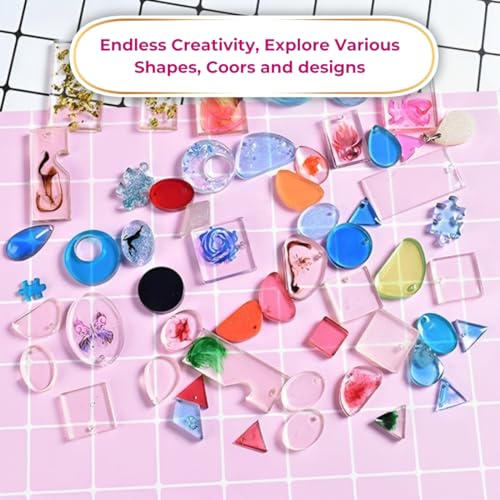 Image of Oytra Resin Art Kit with Moulds and Tools Dried Flowers for Jewellery Making Materials DIY Floral Earrings Silicone Mold Craft Supplies for Beginners