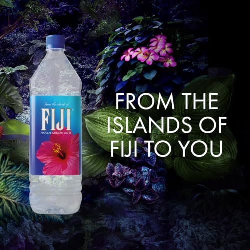 Image of FIJI Natural Artesian Bottled Water 1.5 Liters / 50.7 Fl Ounce (Pack of 12) - 100% Natural Electrolytes