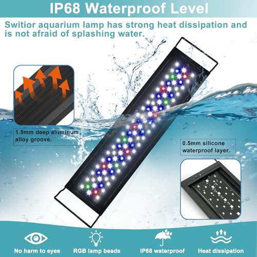 Lampe d'aquarium à DEL étanche pour stabiliser le cycle de vie