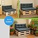 Bodyprotect Palettenkissen 120 x 80 x 12 cm Outdoor & Indoor, Bequemes Sitzkissen, Paletten Kissen, hochwertiger Möbelstoff in dunkelgrau