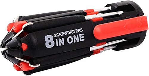 Miniatura 7 de Juego de destornilladores universales 8 en 1 con linterna de luz LED, destornillador, herramienta de reparación de destornilladores multifunción