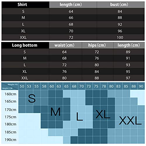 Minghe Mens Thermal Underwear Base Layer Men Cold Weather Gear Thermal Shirt And Pants Sports Long Johns Set, Black Black Line, Large #TOP6