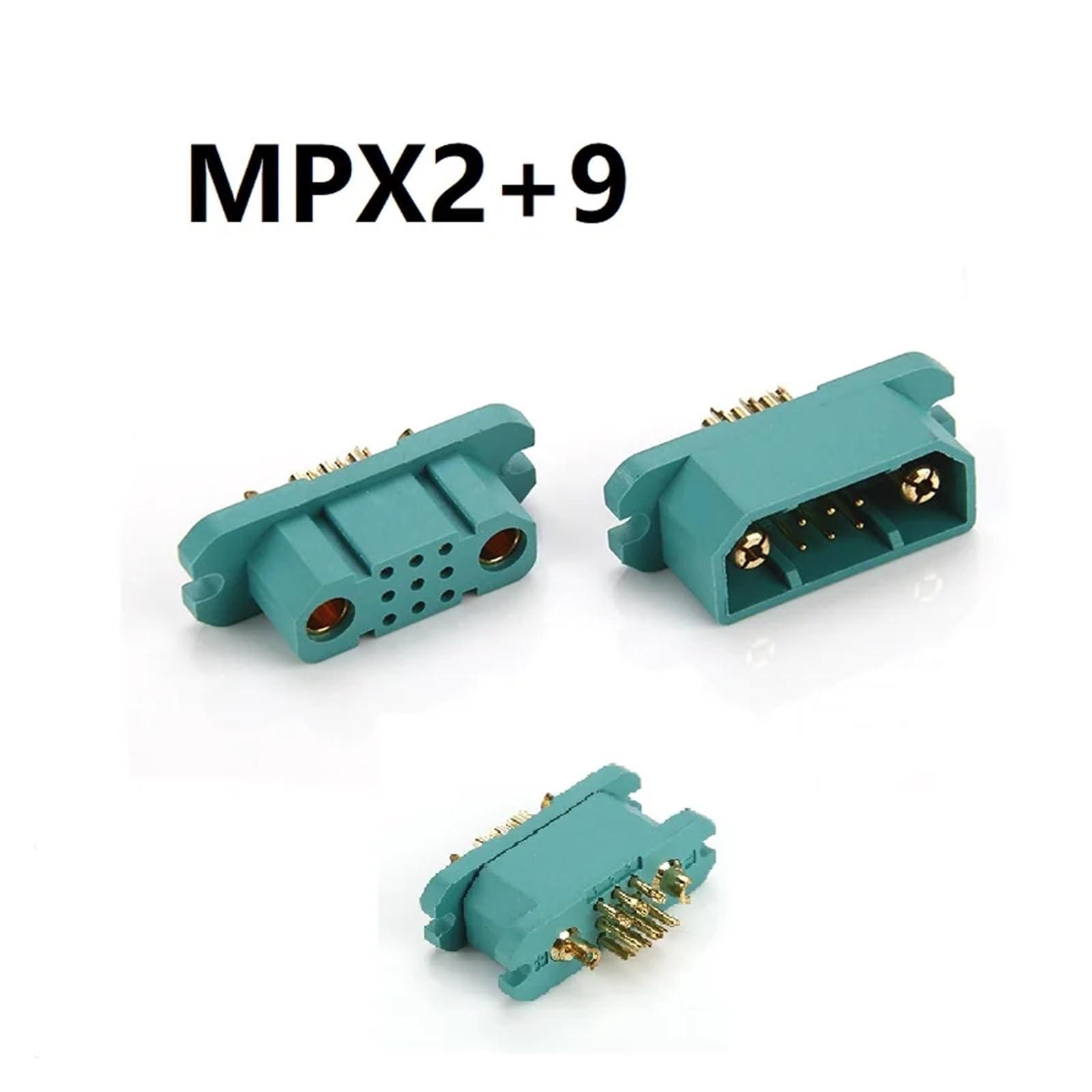 Connettore MPX2+9 JX9 Multi Wire Servo Estensione Maschio Femmina Spina Segnale per RC Aereo Ala Fissa Jet (MPX2-9 1PCSMale)
