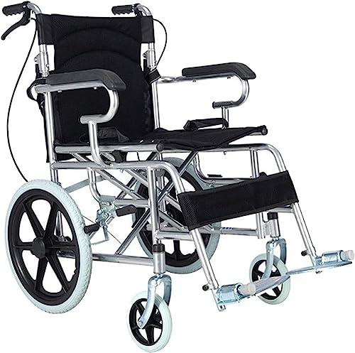 車いす アルミ搬送用車いす 20インチシート - 折りたたみ式車いす 医療用リハビリチェア 運搬・収納用 - よりスムーズな乗り心地のために 耐荷重200kg/400l (Color : A)