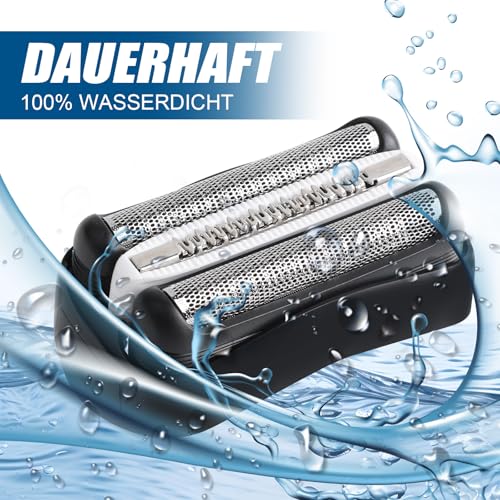 32B Ersatzkopf für Series 3 Rasierer von Braun – Einfaches Aufstecken, Nass- und Trockenanwendung – Kompatibel mit Braun Series 3 301S, 310S, 320S, 330S, 340S usw. – Ersatzköpfe für die Männerpflege 2