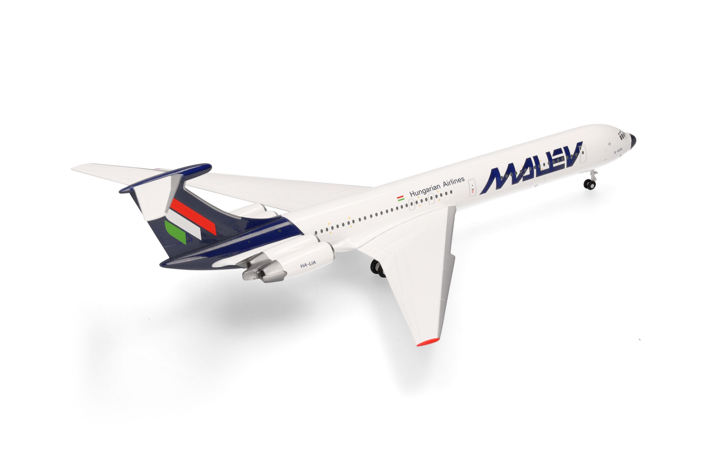 Maquette Avion Herpa 1:200 Iliouchine IL-62M - Malév Hungarian (Neuf, Kit)