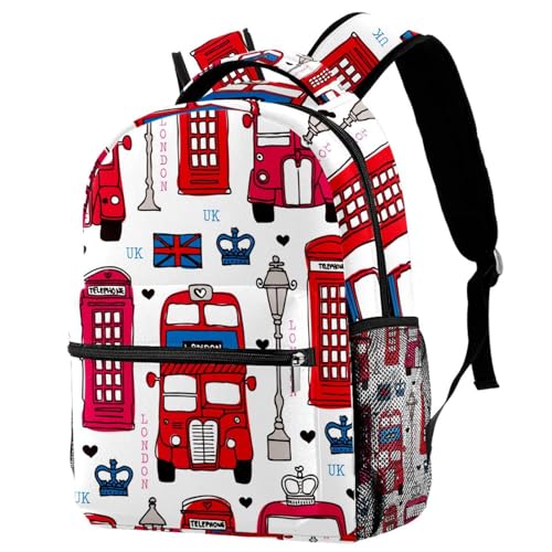 Sac à dos d'école et voyage pour adolescents motif London