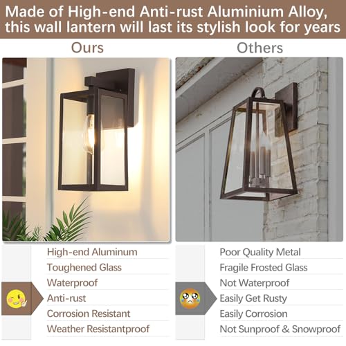 Image of MAXvolador Outdoor Wall Light Fixture, Exterior Waterproof Wall Lantern