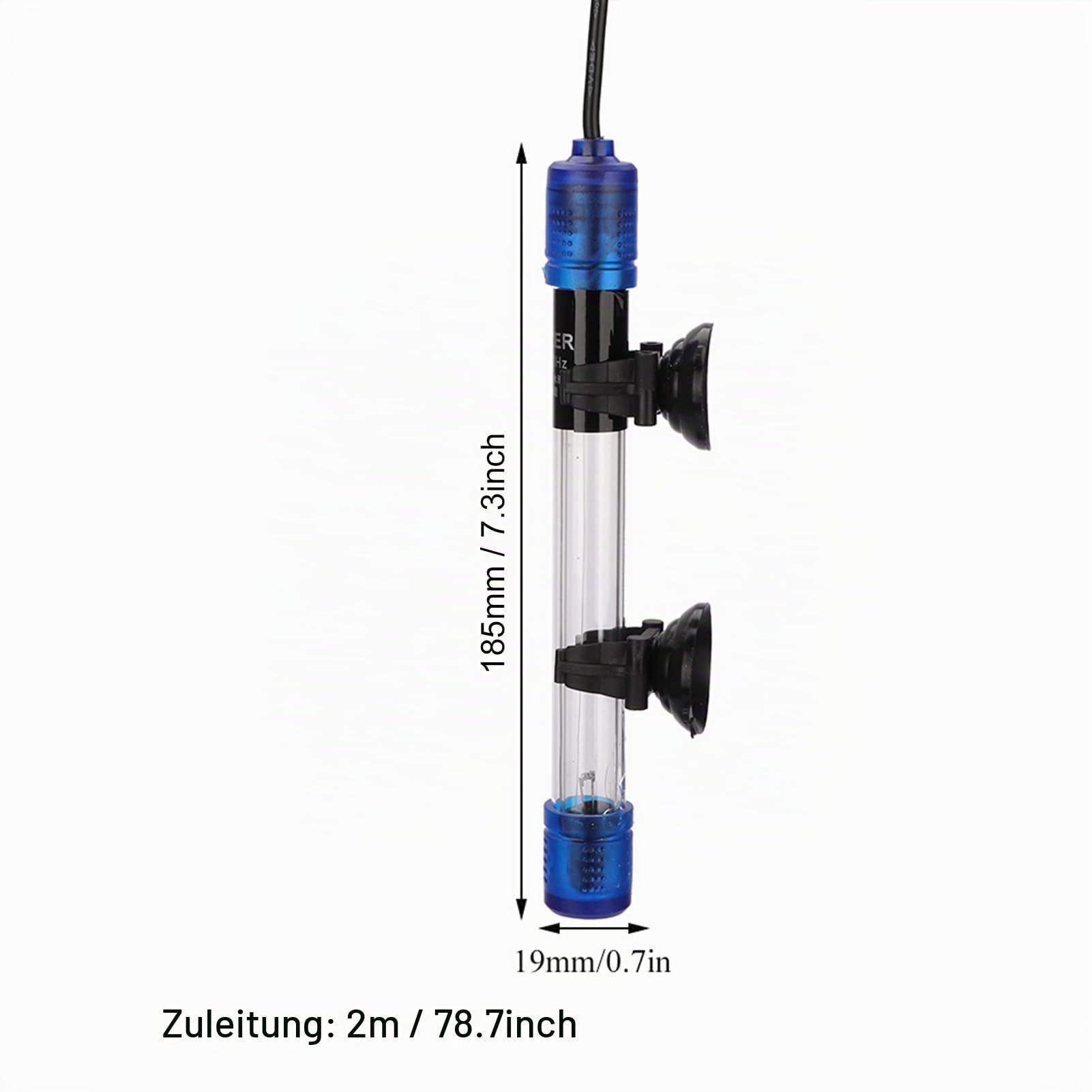 Akozon UV-wasserdichte Lampe, 220 – 240 V, wasserdicht, UV-Sterilisator, Bakterien, tauchfähig, für Aquarium, Fischtank, 7 W, Dekoration, Tank 5 – 13 W (UV-7)