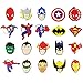 Melleco 20pcs Superhero Keychain Key Ring Theme Goodie Bag Stuffer Christmas Gift Holiday Charms for Kids Children Birthday Party Favors School Carnival Reward Prizes Decoration Collectible