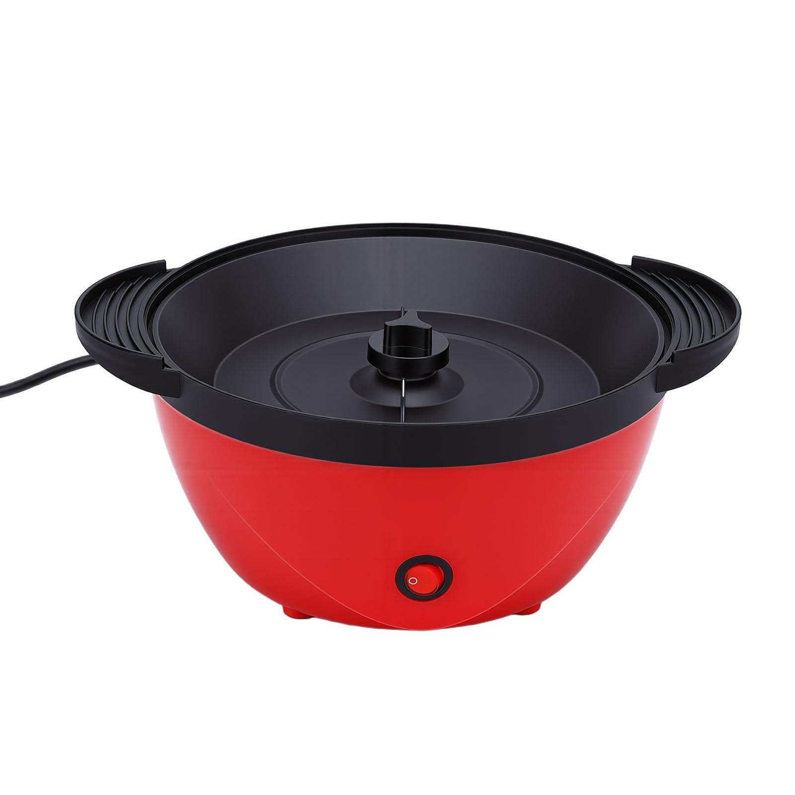 Fdit Máquina de Palomitas Eléctrica Retro, 10 Tazas 450W con Placa Caliente Antiadherente y Tapa Removible para Snacks y Noches de Cine (Enchufe de la UE)