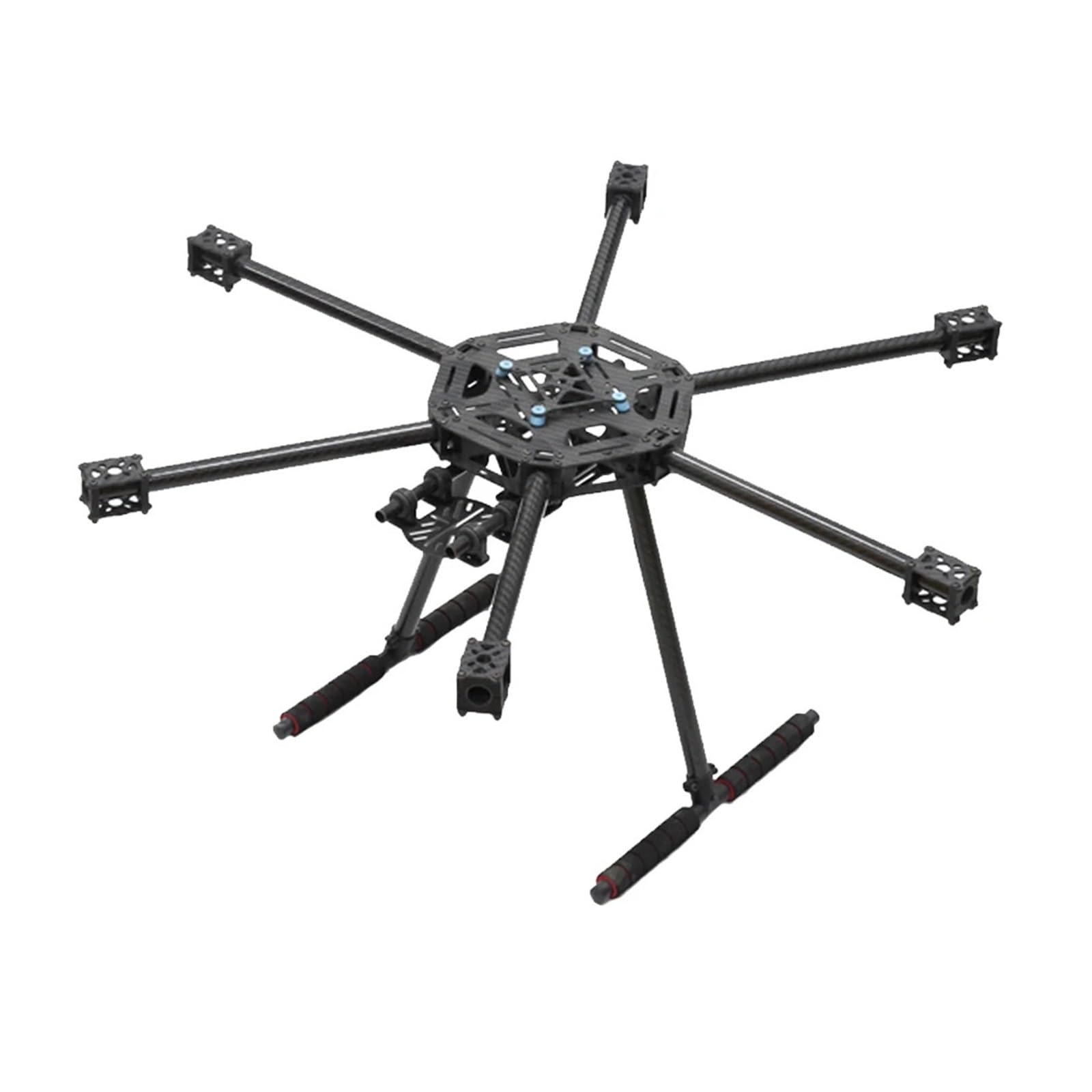 FPV Hexacopter Frame X600-X6 Upgraded Version S550 SK500 with Carbon Fiber Landing Gear Skid for RC Multicopter(Glass Fiber Center)