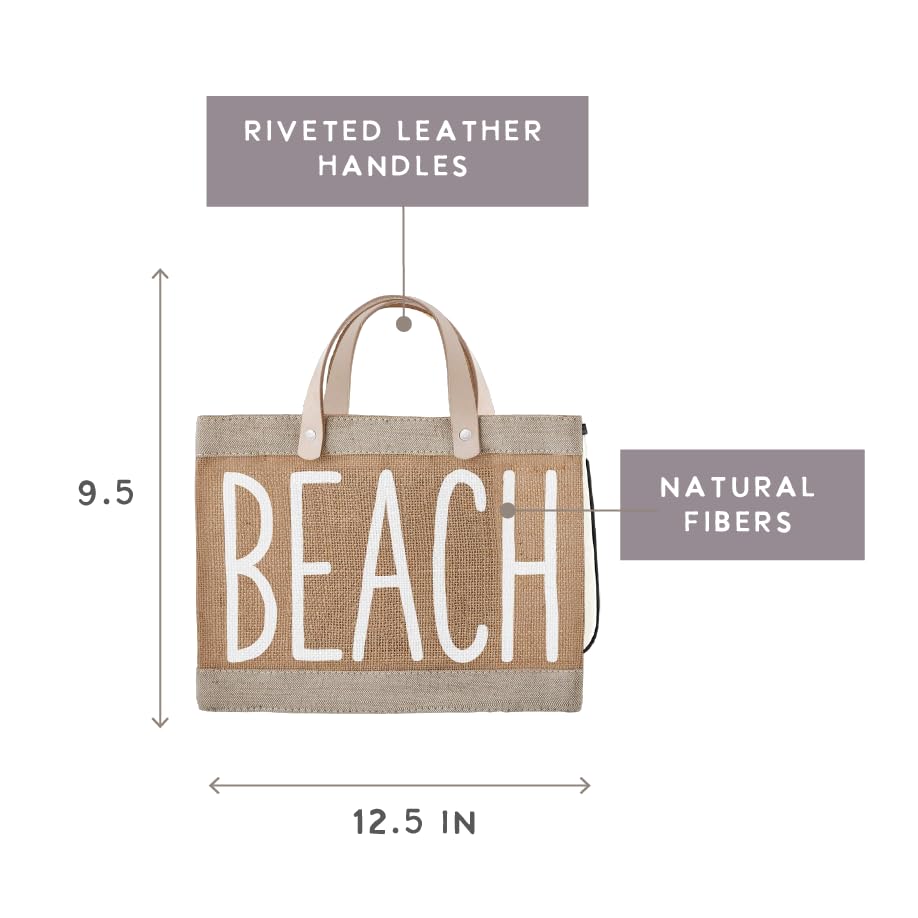 Image of Santa Barbara Design Studio Hold Everything Waterproof Jute Tote Bag, Mini, Beach