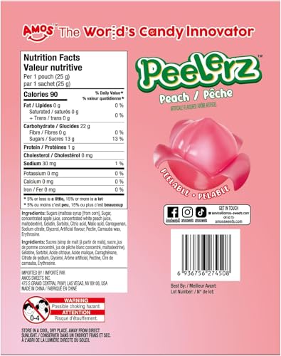 Save on AMOS Peelerz Gummy Candy Variety Pack - 6 Fruit Flavors - Image 2
