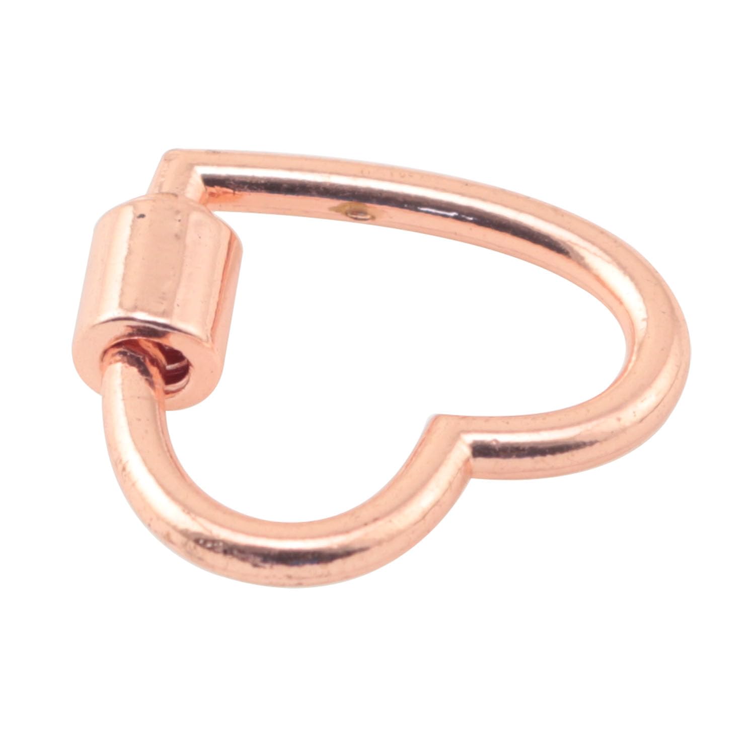 JCBIZ 2pcs 22 * 23mm Medium Glossy Heart-Rose Gold Medium Ornaments Alloy Open Buckle Jewelry Clothing Accessories