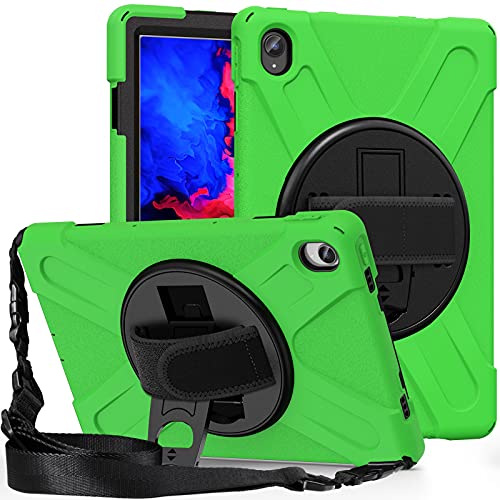 Protection Lenovo P11 TB-J606F antichoc verte rotative 360 avec support