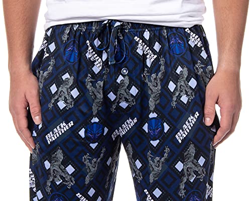 Marvel Comics Mens' Black Panther Character Tossed Print Sleep Pajama Pants3