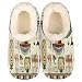 Chaussons hiéroglyphes égyptiens doublés en peluche pour femme, multicolore, X-Large