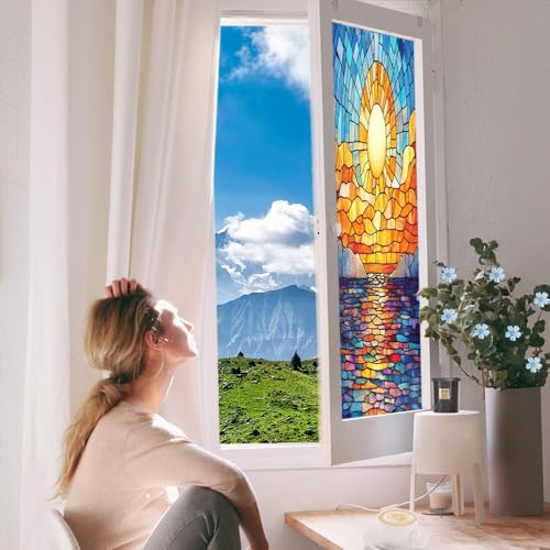 Vinilo decorativo para ventana opaco textura geométrica 31.5x47.2 in miniatura 5