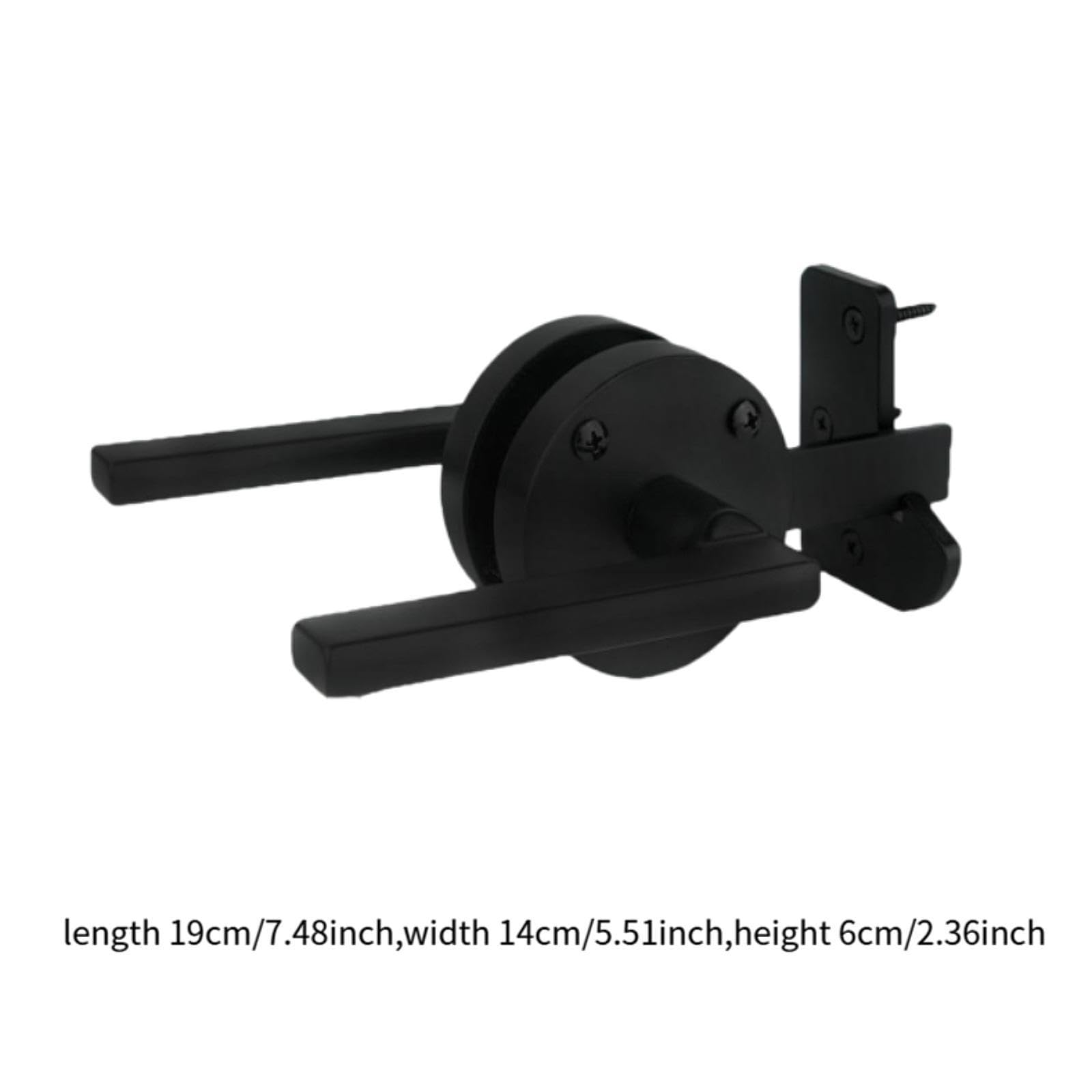 Loquet de portail double face robuste en acier pour clôtures extérieures et jardins
