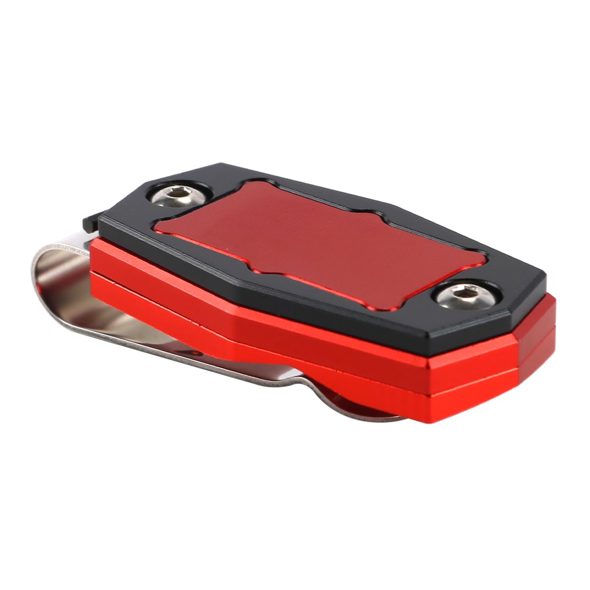 Porta gessetti da biliardo in lega di alluminio, accessori, gessetti coordinati di diverse forme [quadrato] rosso nero
