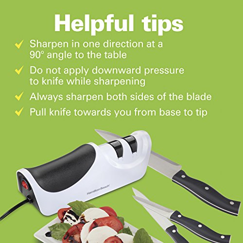 image for Hamilton Beach Electric Kitchen Knife Sharpener, 2 Stages, Diamond Coa