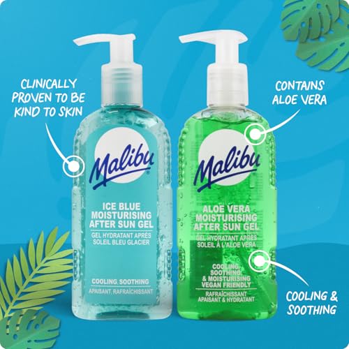 Malibu Sun After Sun Care, kühlendes und beruhigendes Feuchtigkeitsgel, eisblau, 200 ml – Ansicht 3