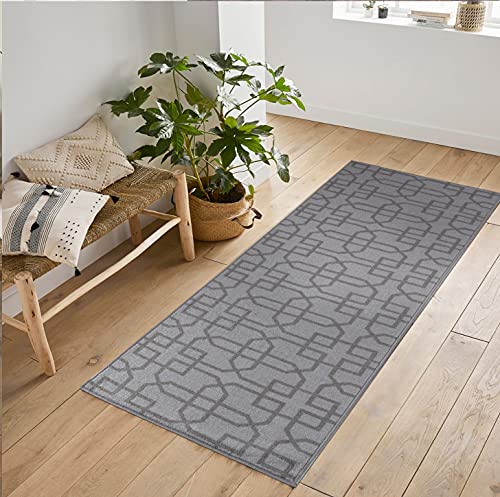Alfombra antideslizante de cocina plateada de 67x120 cm multiusos 3