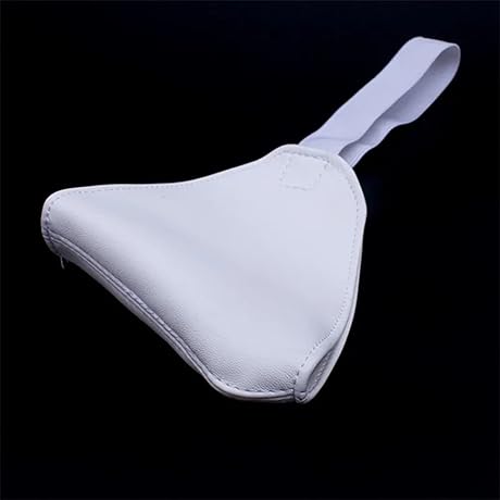 White Leather Bondage Fetish Eye Mask for BDSM Play