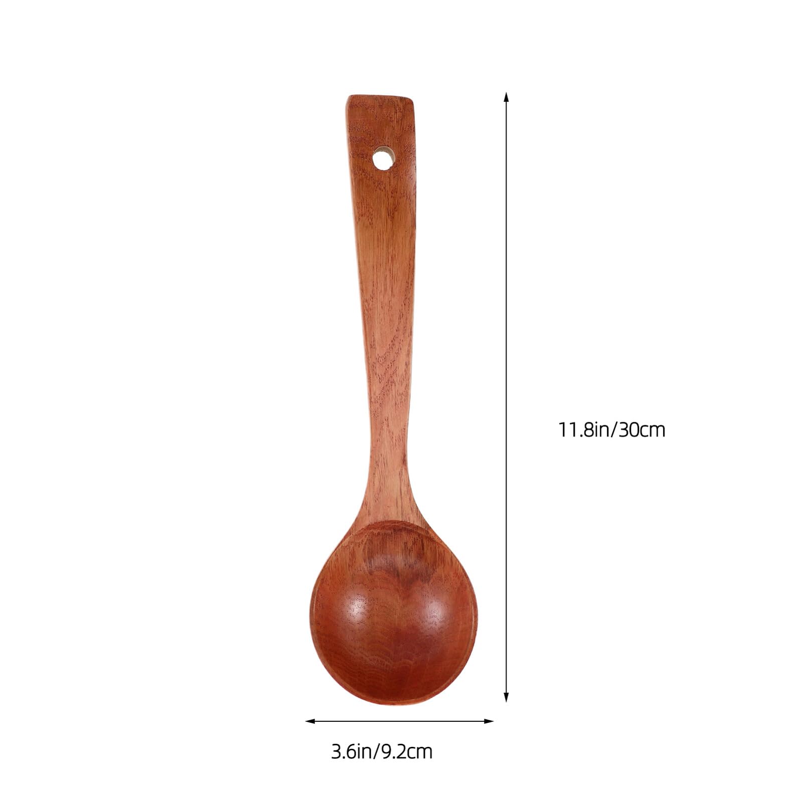 Cucharón de Madera Maciza de 30X92 CM para Sopa y Ramen Cucharón Antiadherente con Mango Largo Ergonómico Utensilio de Cocina Versátil para Mezclar y Servir en Cocina Oriental