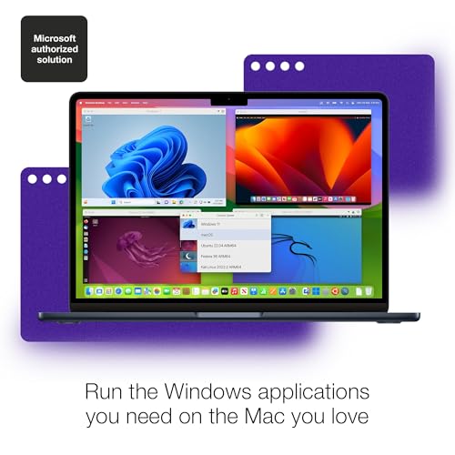 parallels desktop 26 for mac pro edition  run windows on mac virtual machine software authorized by microsoft  1 year subscription mac download