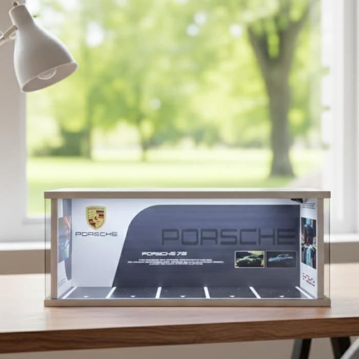 Art Monk Premium LED Luxury Car Diorama Display Case for Diecast Models | Wooden Frame Car Garage Display Box with LED Light | Dustproof Collector Showcase-image-13
