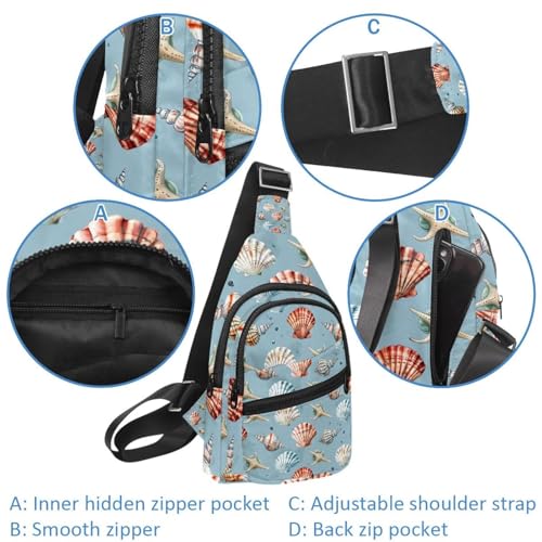 Sac à dos à bandoulière conch avec sangle réglable motif multicolore - 2
