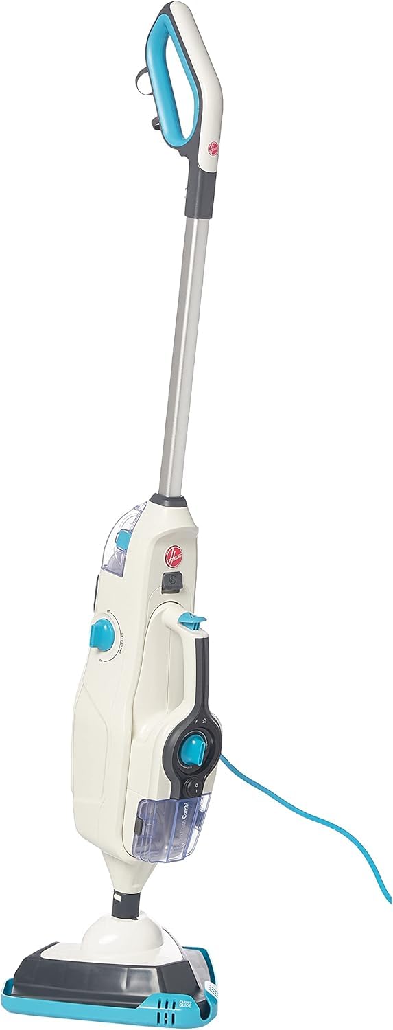 Hoover Steam Fresh Combi 2 in 1 Multi-Surface Powerful Steam Mop & Detachable Handheld Vacuum Cleaner with 10 Accessories, White-Blue, 1Year Warranty - HS86-SFC-M