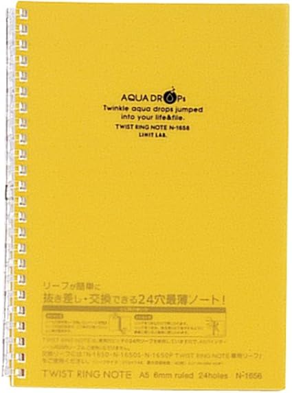 Amazon リヒトラブ ツイストリングノート A5 24穴 黄 N1658 5 文房具 オフィス用品 文房具 オフィス用品