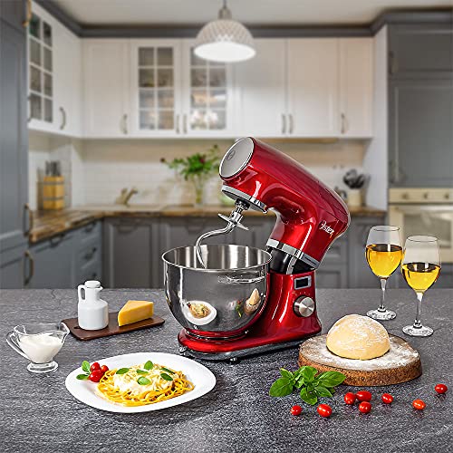 Oster Batedeira Planetária Digital, Bowl Inox, 5L, 110V, Vermelha, 1000W, OBAT911 glide