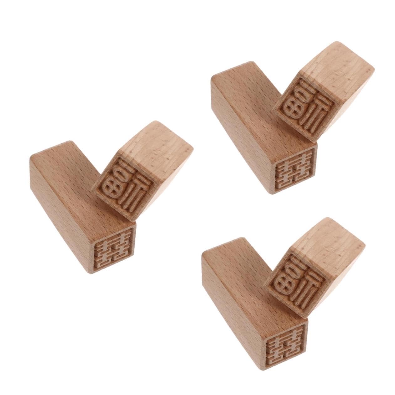 6piezas Sello De Pastel De Madera Patrones Auspiciosos Moldes Para y Postres Para Decorar Tartas y Galletas