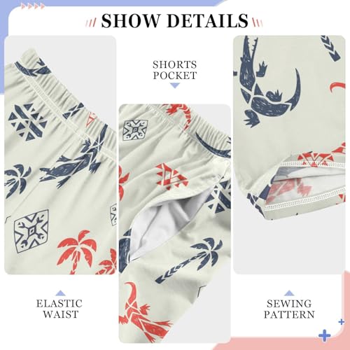ZZXXB Alligator Palm Tree Boys Long Pants Soft Trousers
