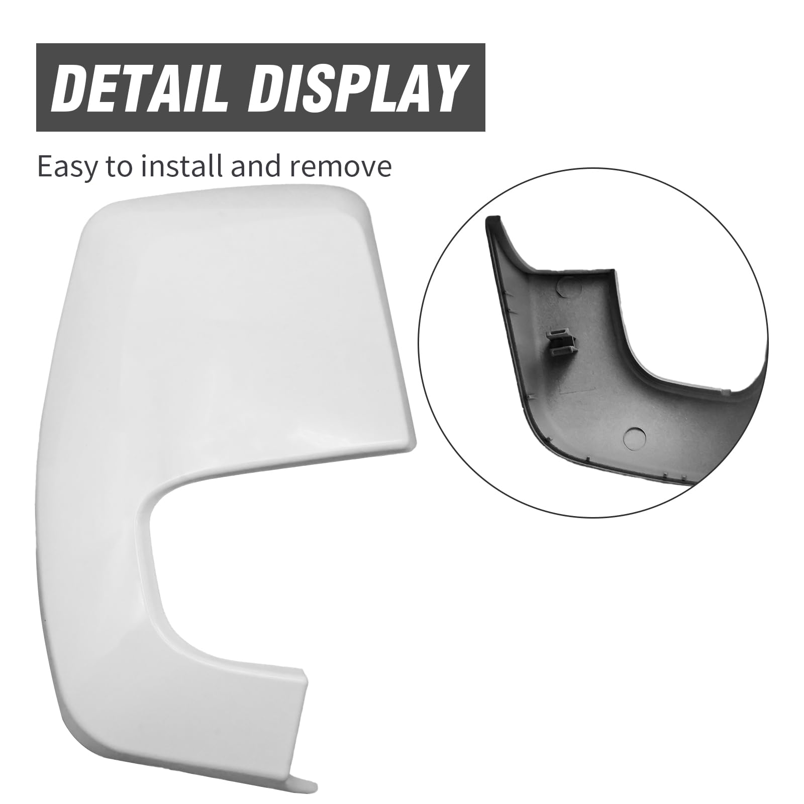 2 pezzi 2064129 bianco sinistro e destro coperture per specchietti retrovisori, ricambio per Ford Transit Custom 2012-Onwards Tourneo Custom dal 2012 in poi, sostituisce 1809085 1809084