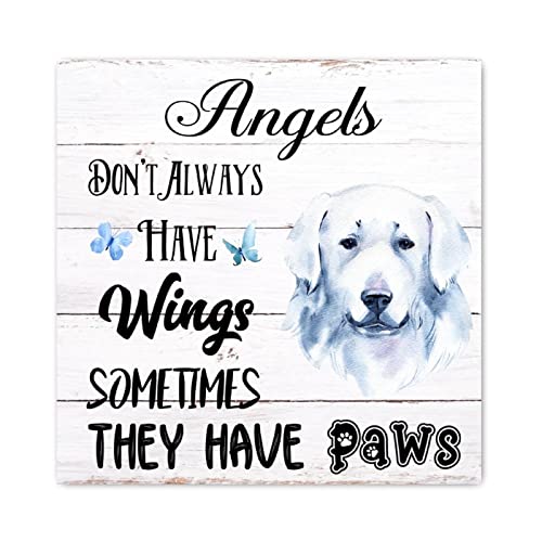 Panneau mural en bois Angels Don't Always Have Wings décor maison 30x30cm