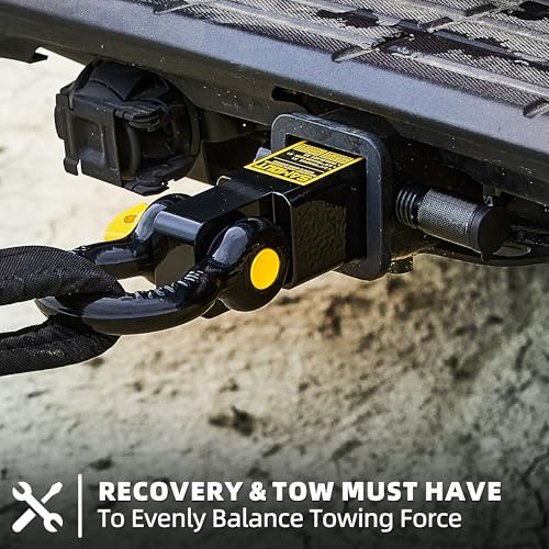 SAMOUT Shackle Hitch Receiver for 2in Receiver, 66000Lbs (11000Lbs WLL), Forged Steel 3/4 D-Ring Included, with Trailer Hitch Lock - Thumbnail 5