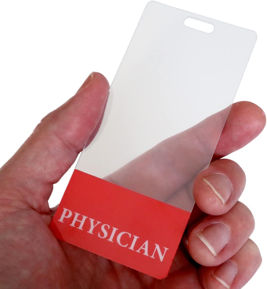Clear Physician Badge Card Vertical Doctor Badge Buddy